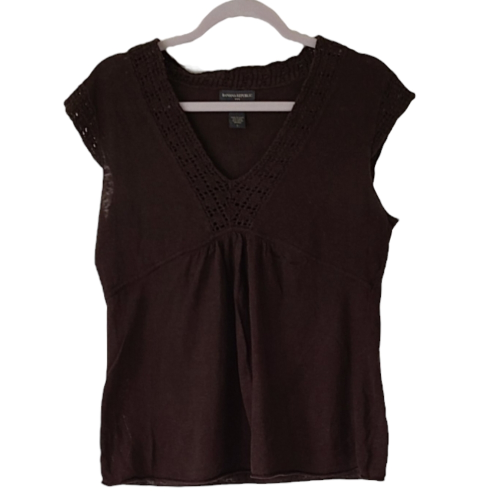 Banana Republic Factory Brown Linnen Size Large